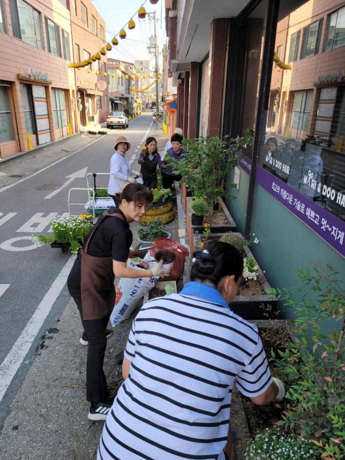 공주시, 원도심 상가 꽃으로 활기 ‘생생’ 이미지